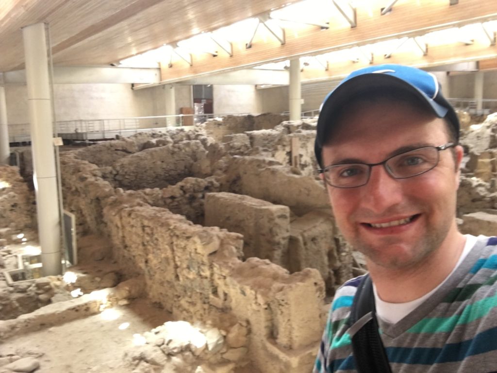 Ben at the Akrotiri ruins