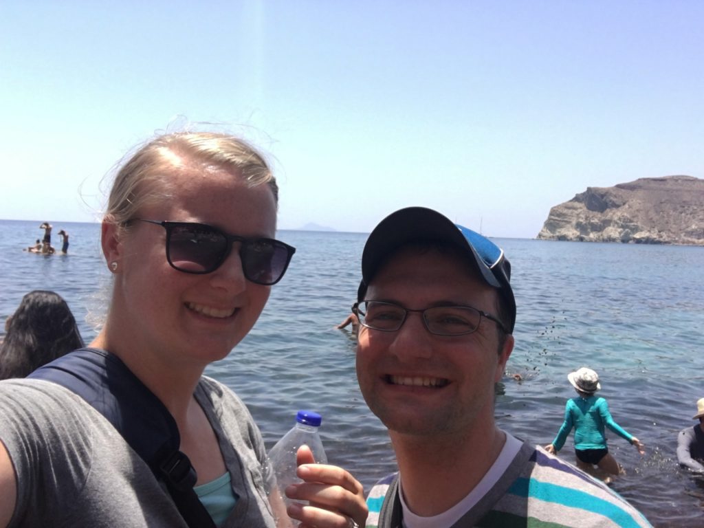 Meagan and Ben at the red beach