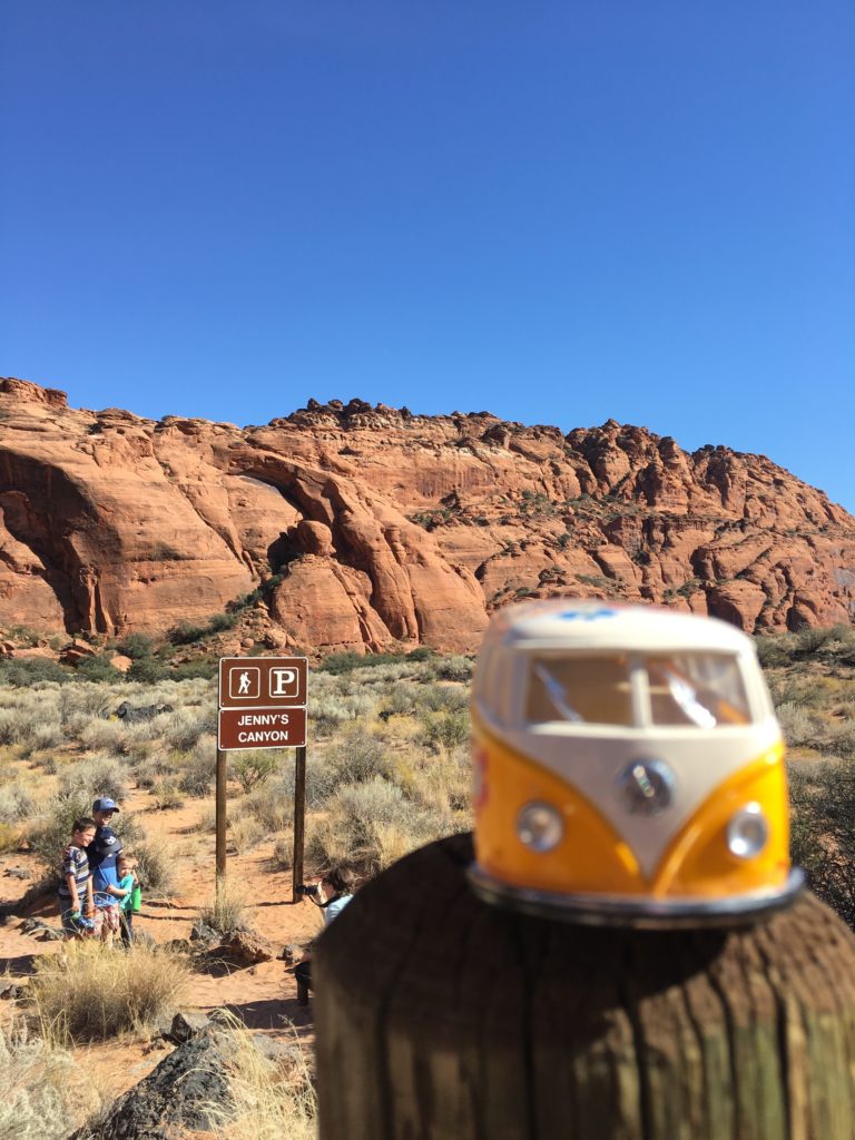 Yellow Van at Jenny's Canyon entrance