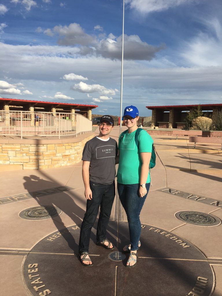 Ben and Meagan standing on the Four Corners
