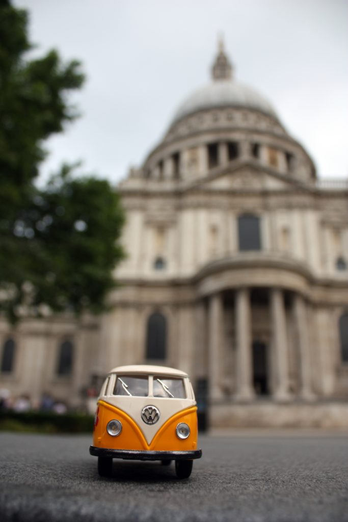 The Yellow Van outside St. Paul's Cathedral in London