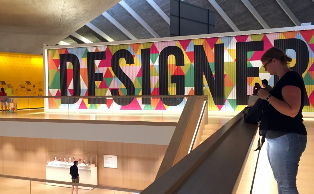 A sign that says Designer at the Design Museum in London