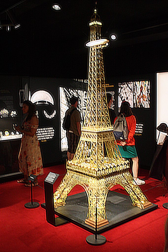 A model of the Eiffel Tower at the Design Museum in London