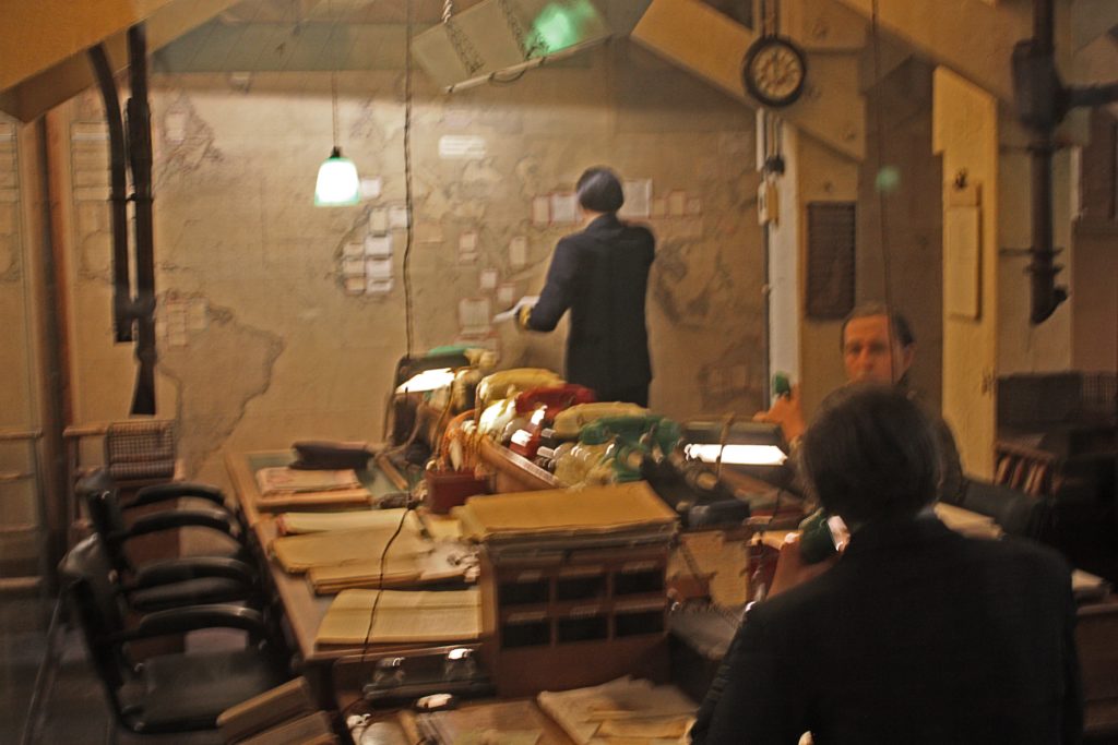 The map room in the Churchill War Rooms