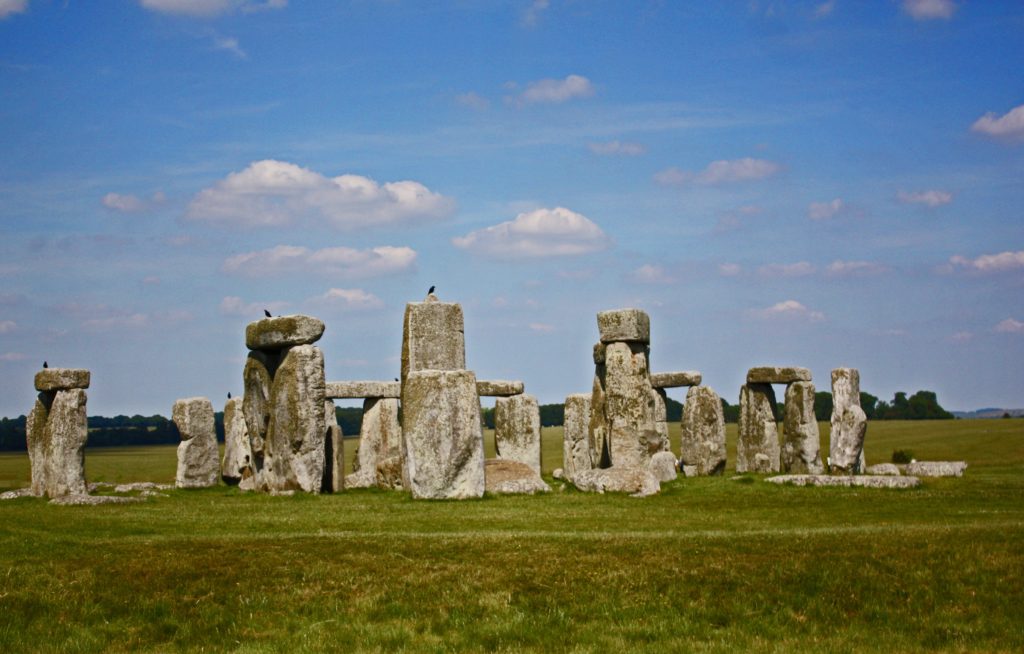 A landscape shot of Stonehenge