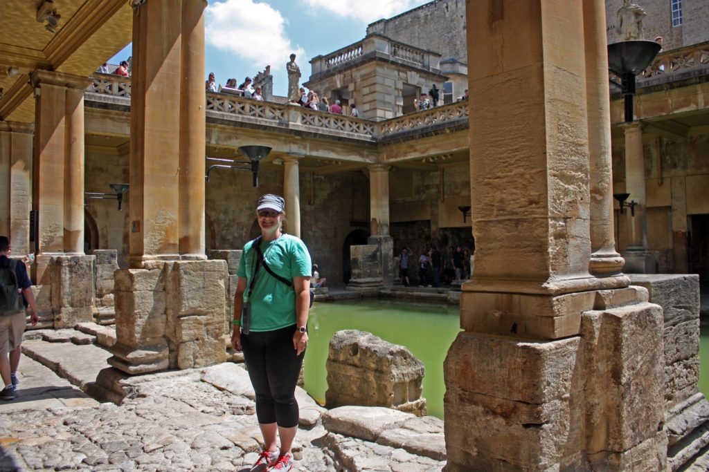 Meagan at the Roman Baths in Bath England