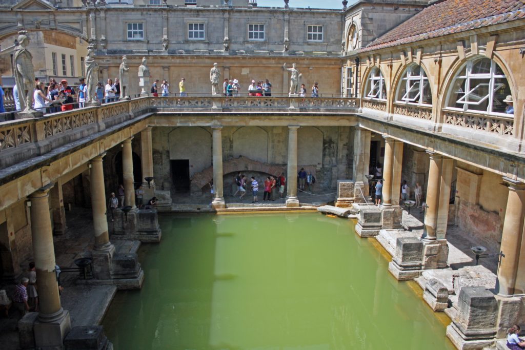 Main bath at the Roman Baths in Bath