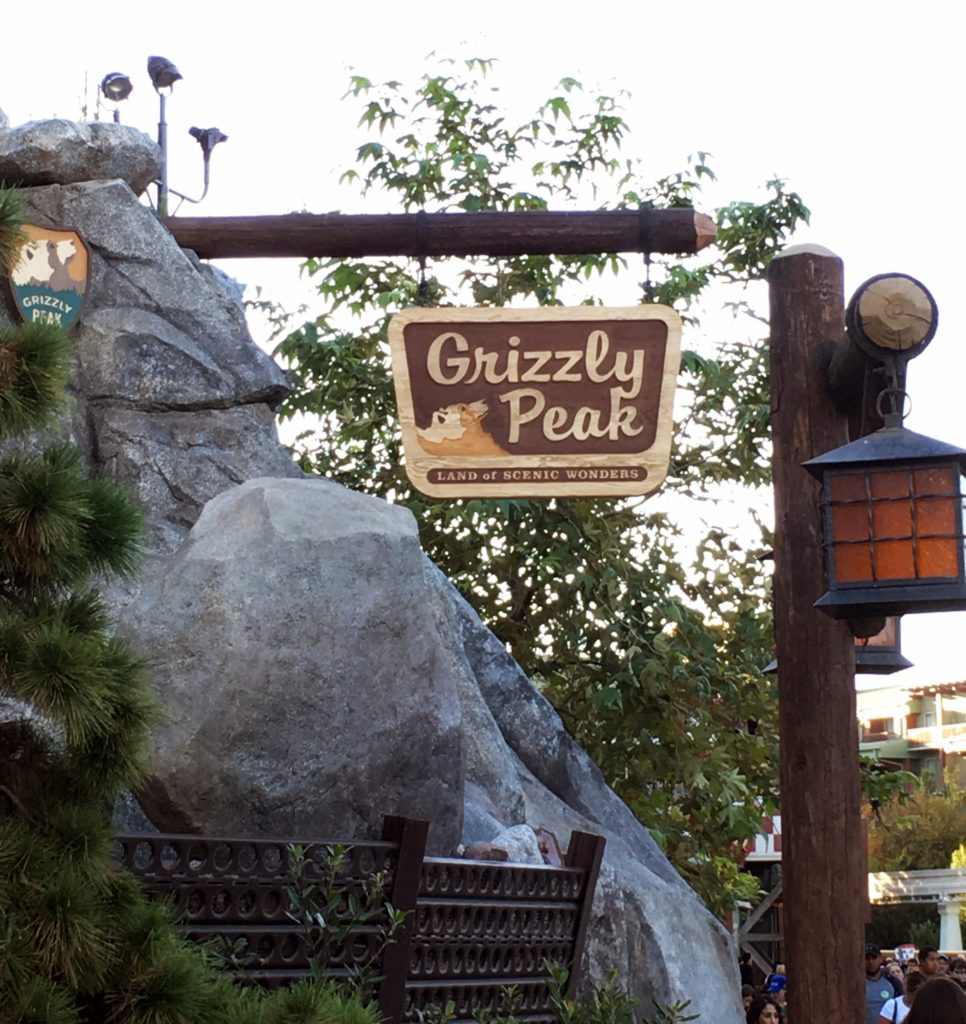 Sign showing Grizzly Peak