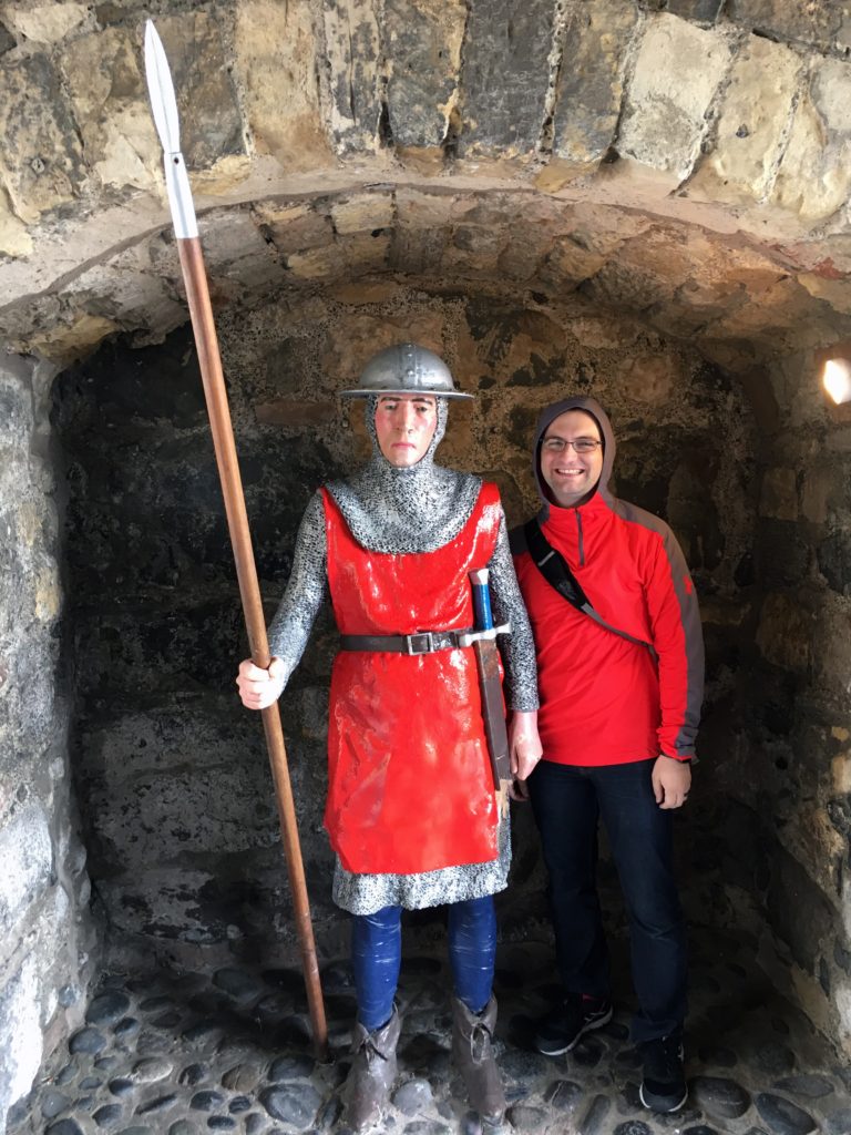 Ben with a Soldier at Carrickfergus Castle
