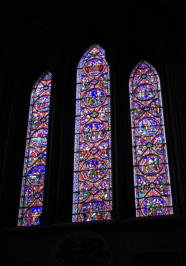 Stained glass inside St. Patrick's Cathedral