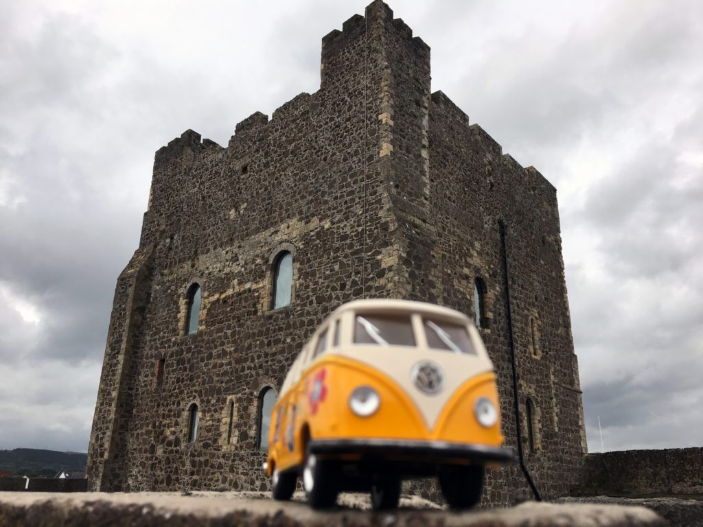The yellow van at Carrickfergus Castle