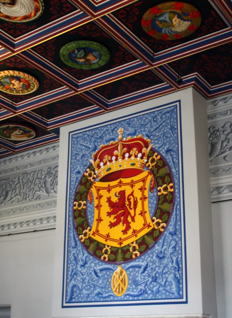 Coat of arms inside palace at Stirling Castle
