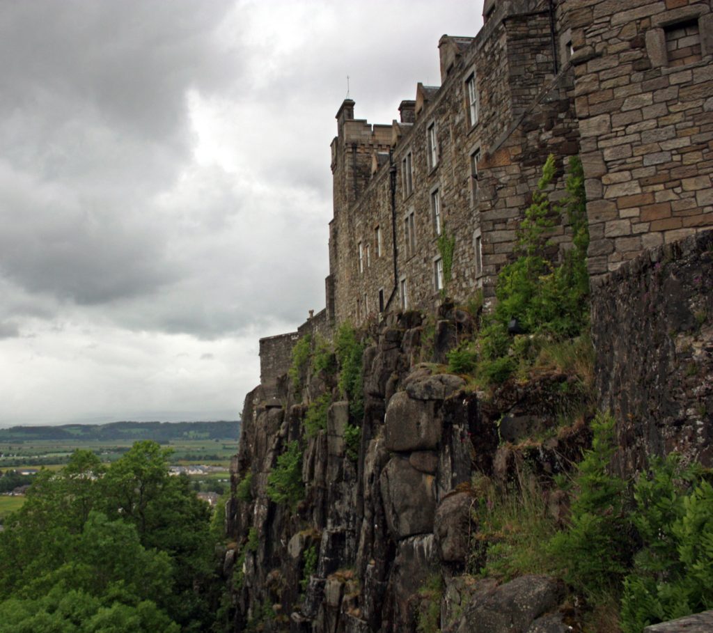 A side view of the walls at Stirling Castle