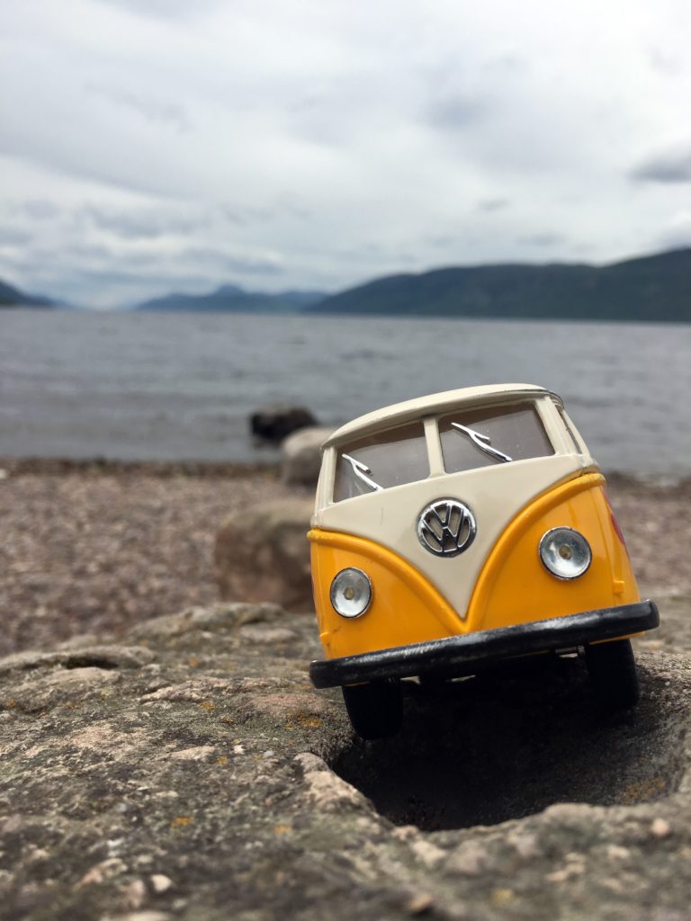 Yellow van at Loch Ness