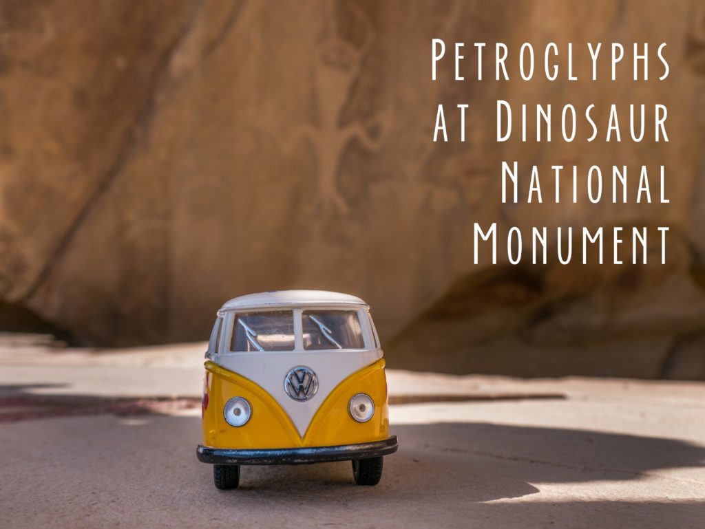 Title card showing the Yellow Van at the Petroglyphs at Dinosaur National Monument