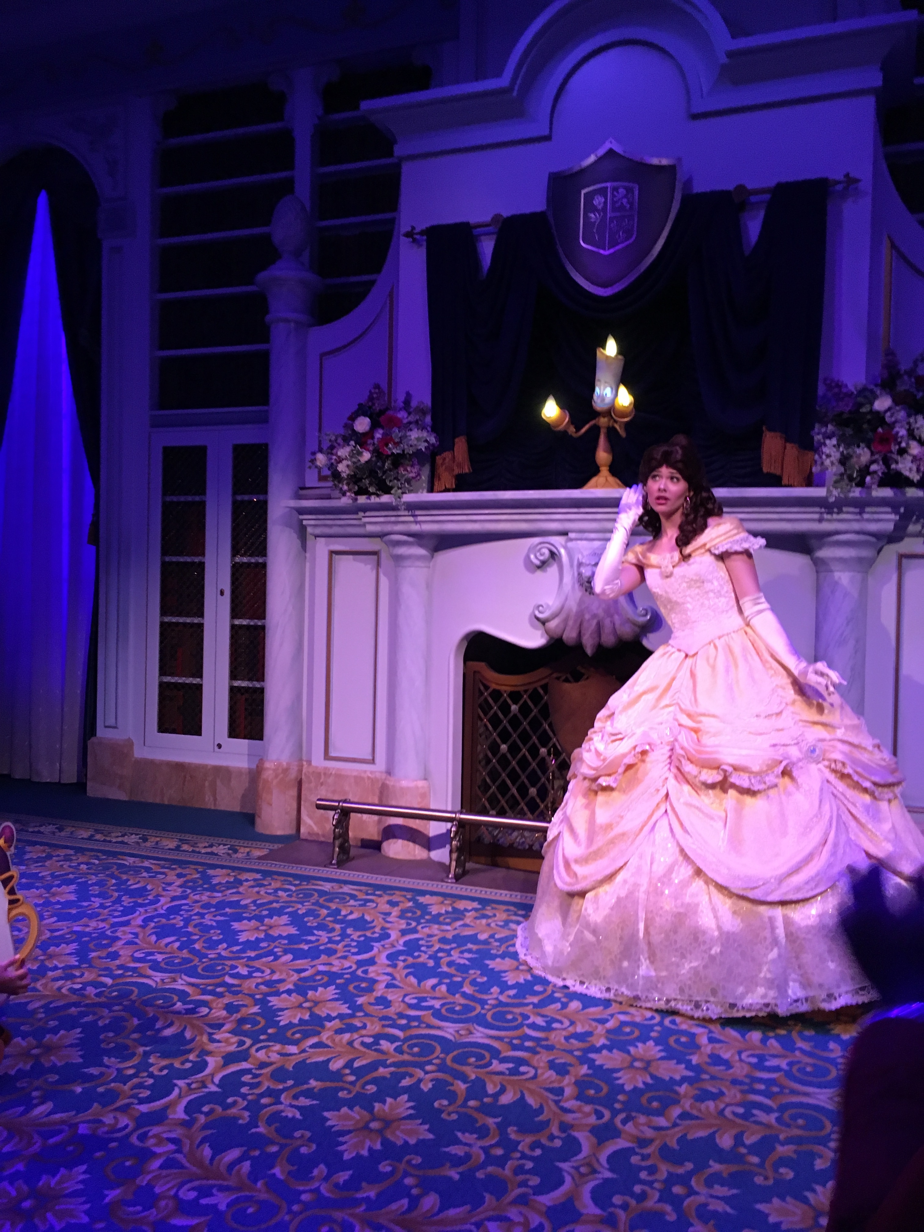 Belle in Enchanted Tales with Belle in the Magic Kingdom