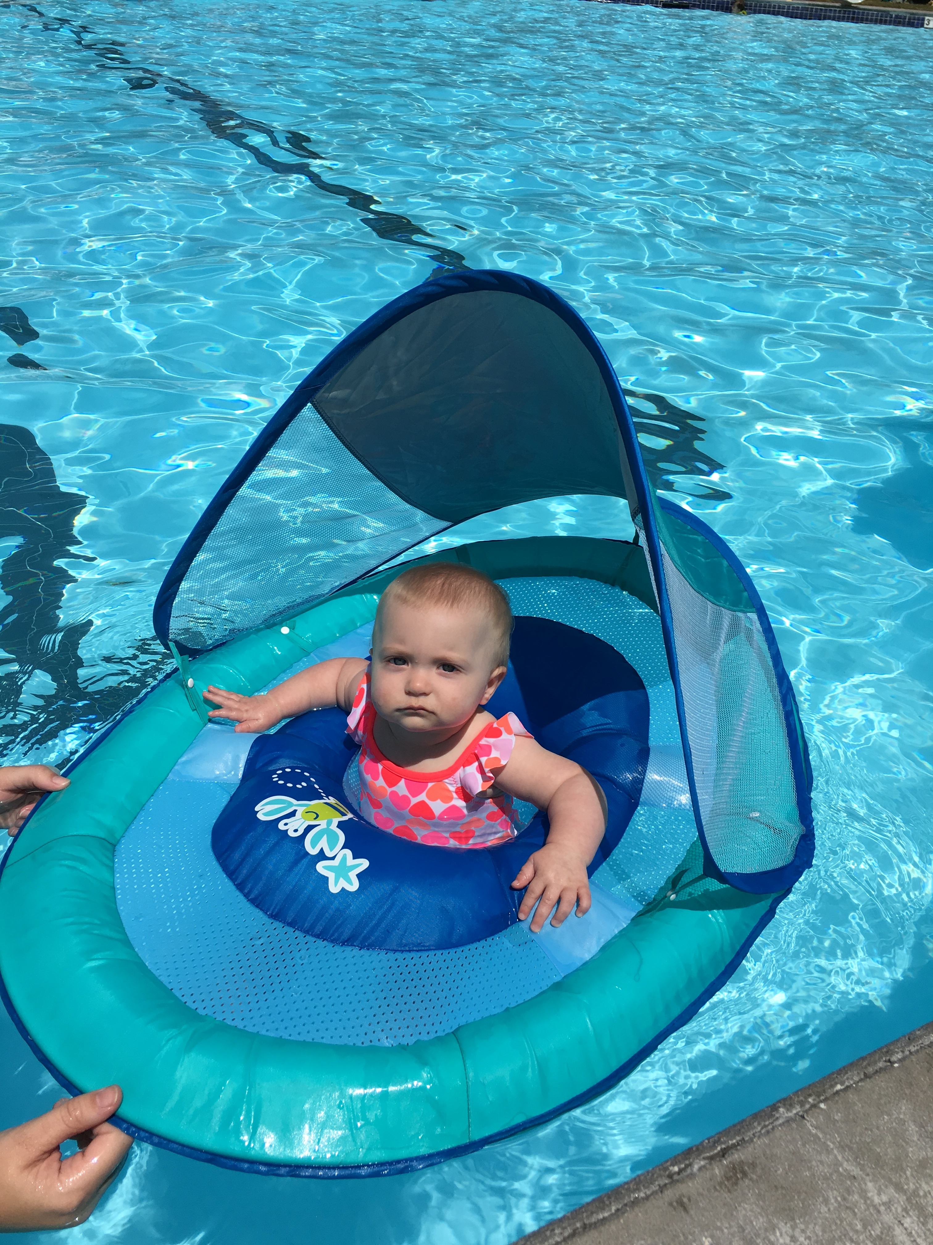 Baby swimming at Lava Hot Springs