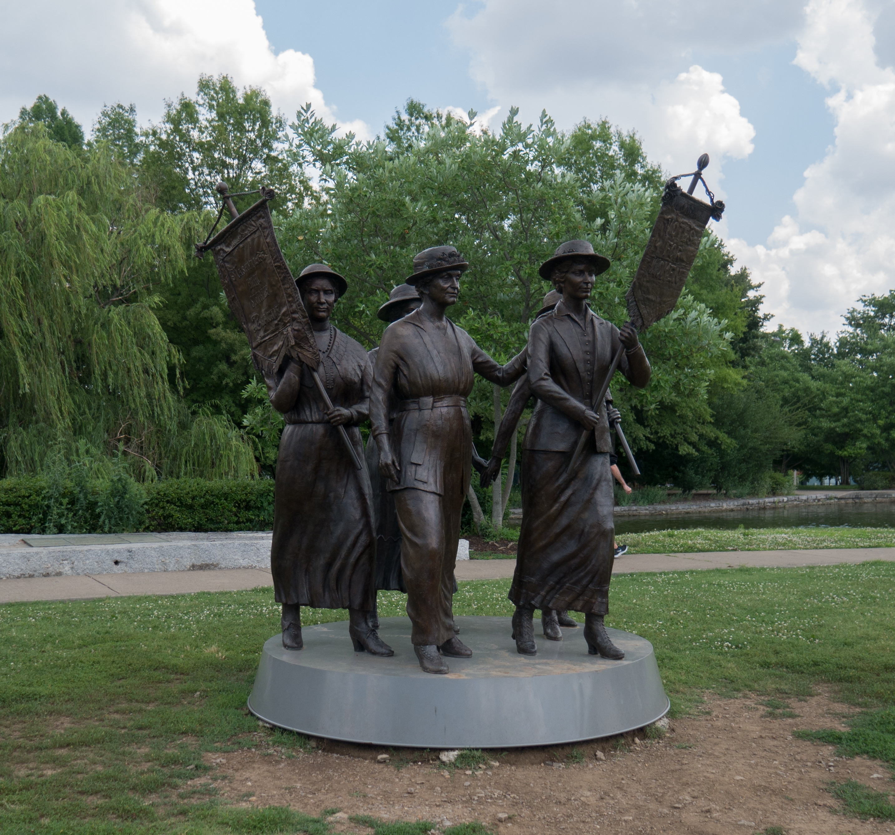 The women's suffrage monument in Nashville