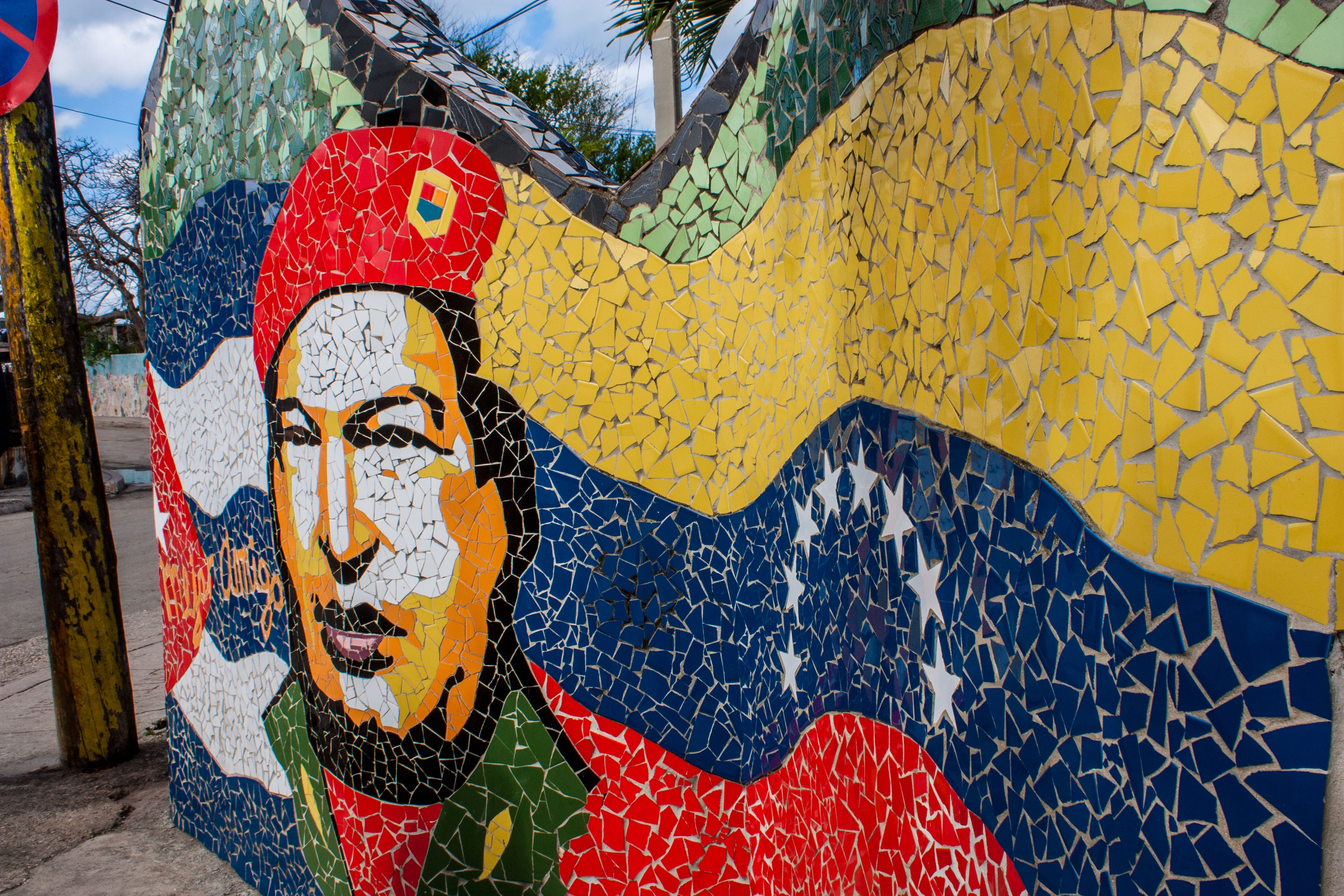 A mosaic mural in Fusterlandia in Havana Cuba