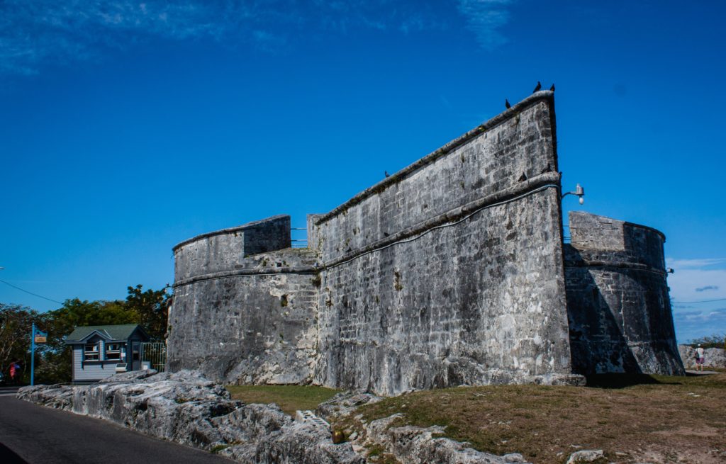 Fort Fincastle in Nassau, Bahamas, viewed from the wedge side