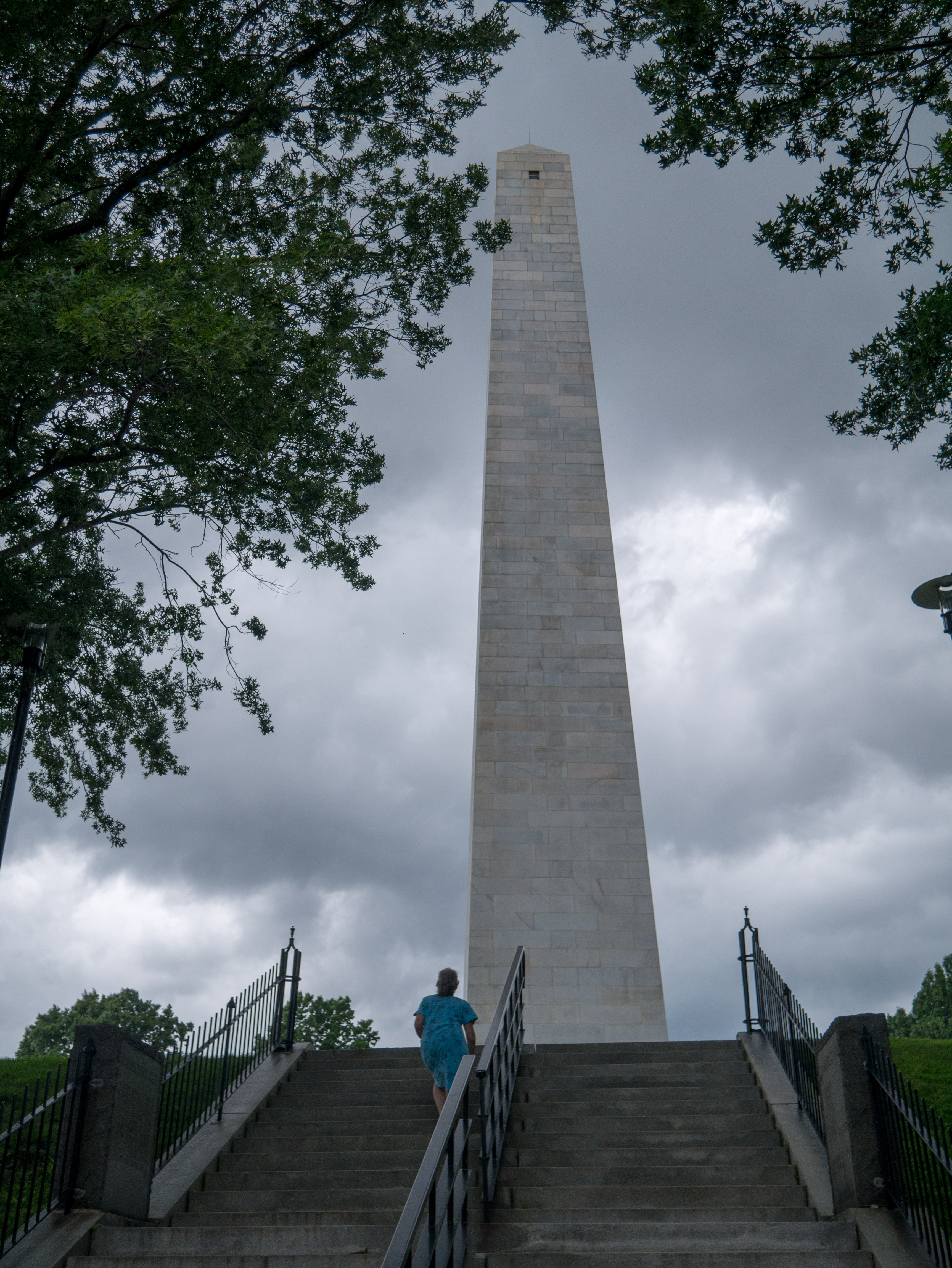 Stairs leading up to the Bunker Hill monument