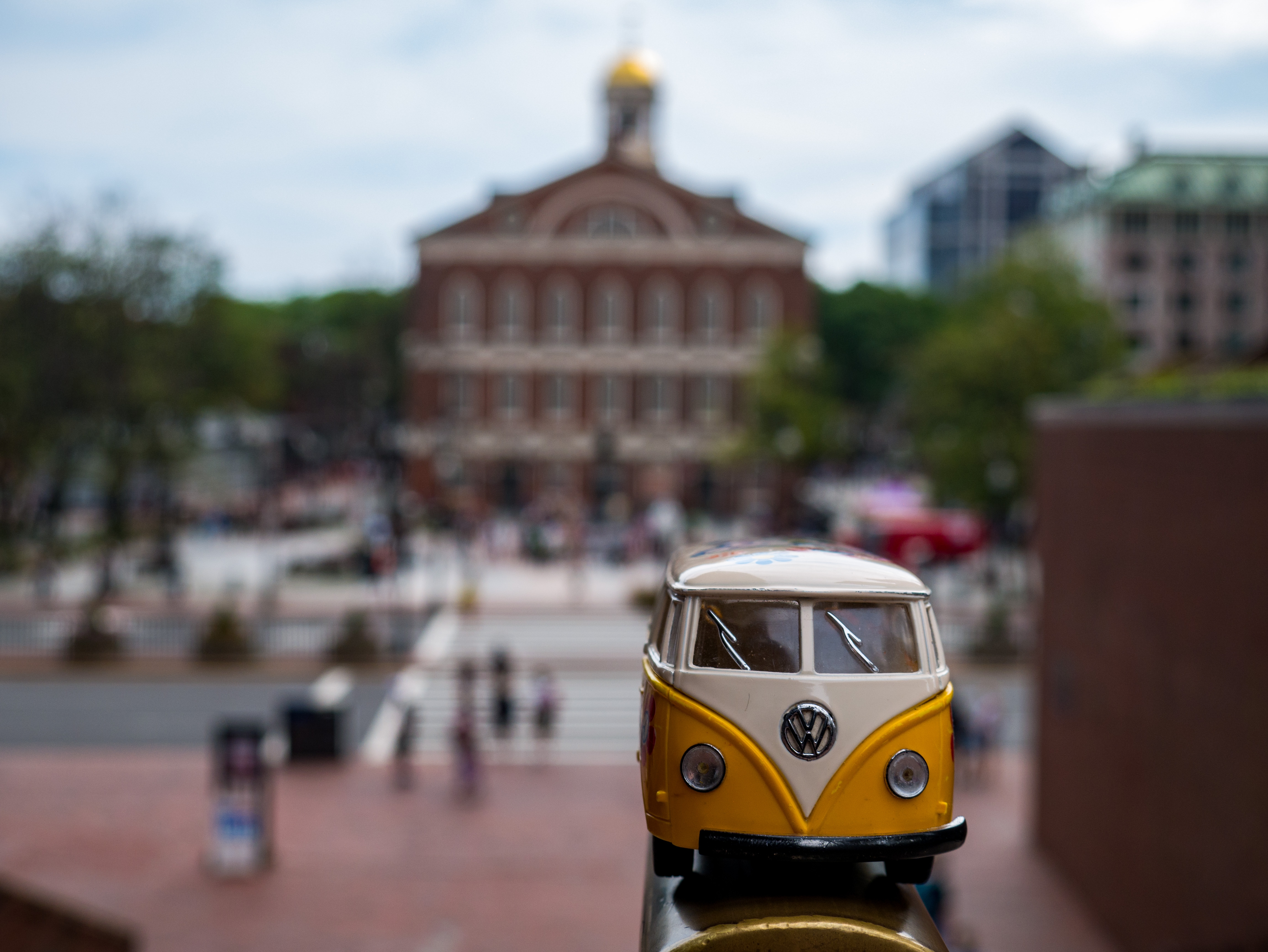 The Yellow Van at Faneuil Hall and Quincy Market