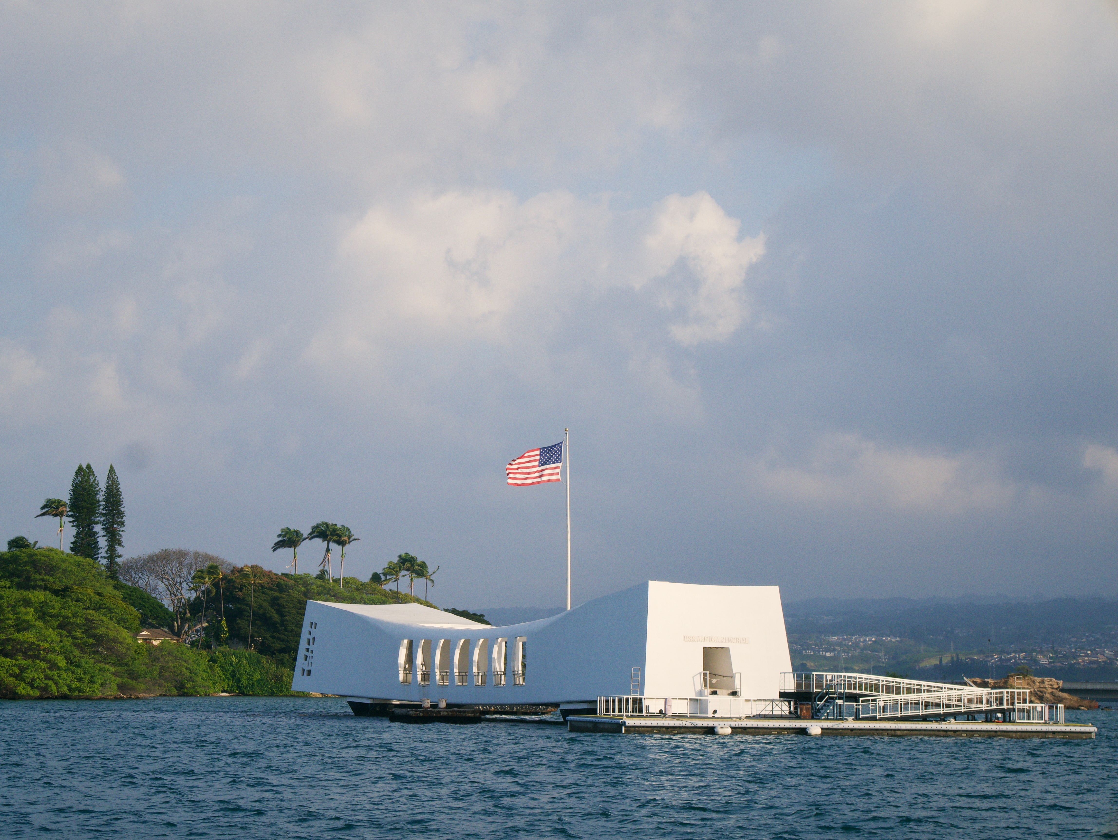 USS Arizona Memorial at Pearl Harbor in Hawaii