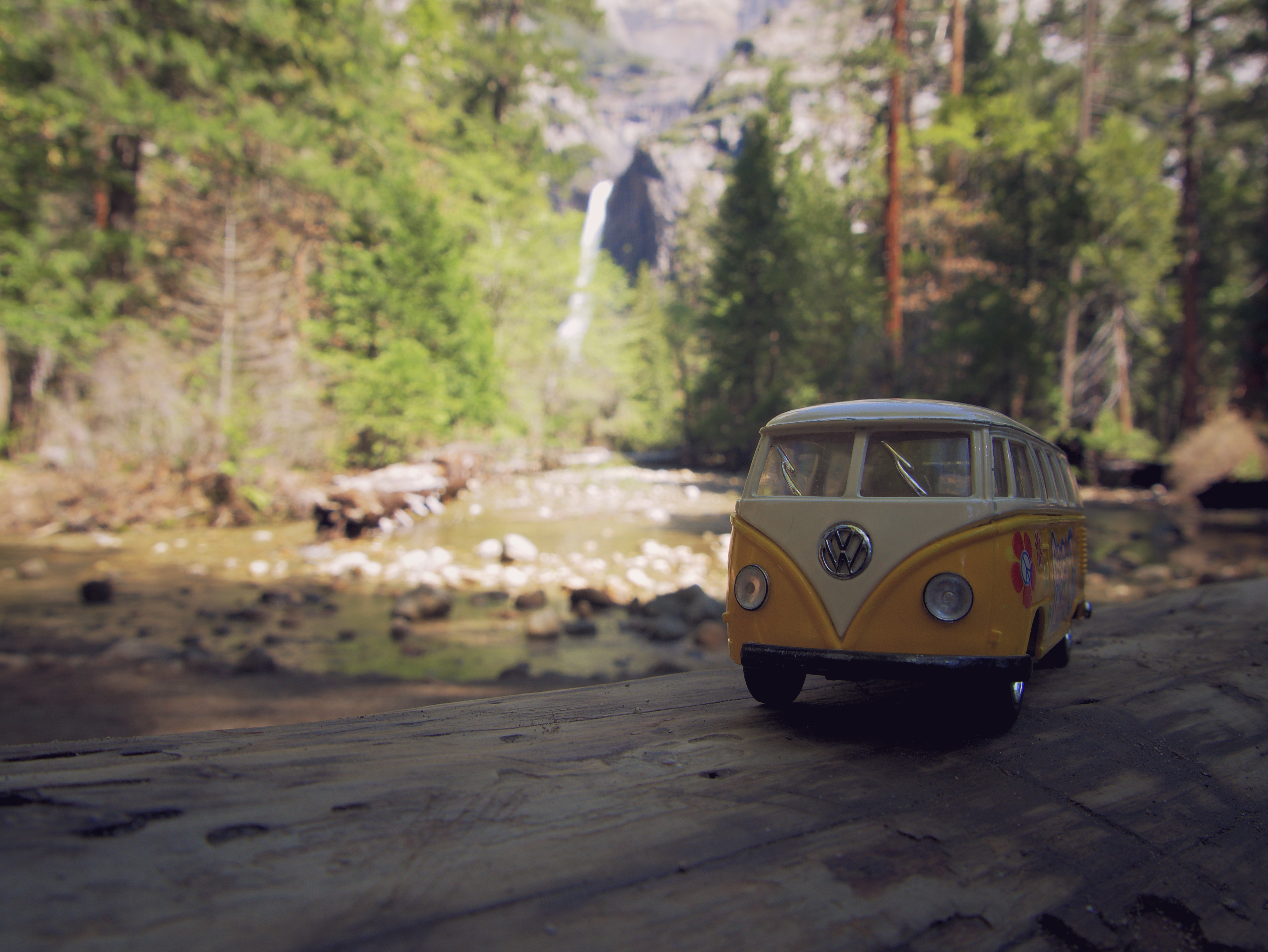 The Yellow Van at Yosemite Falls