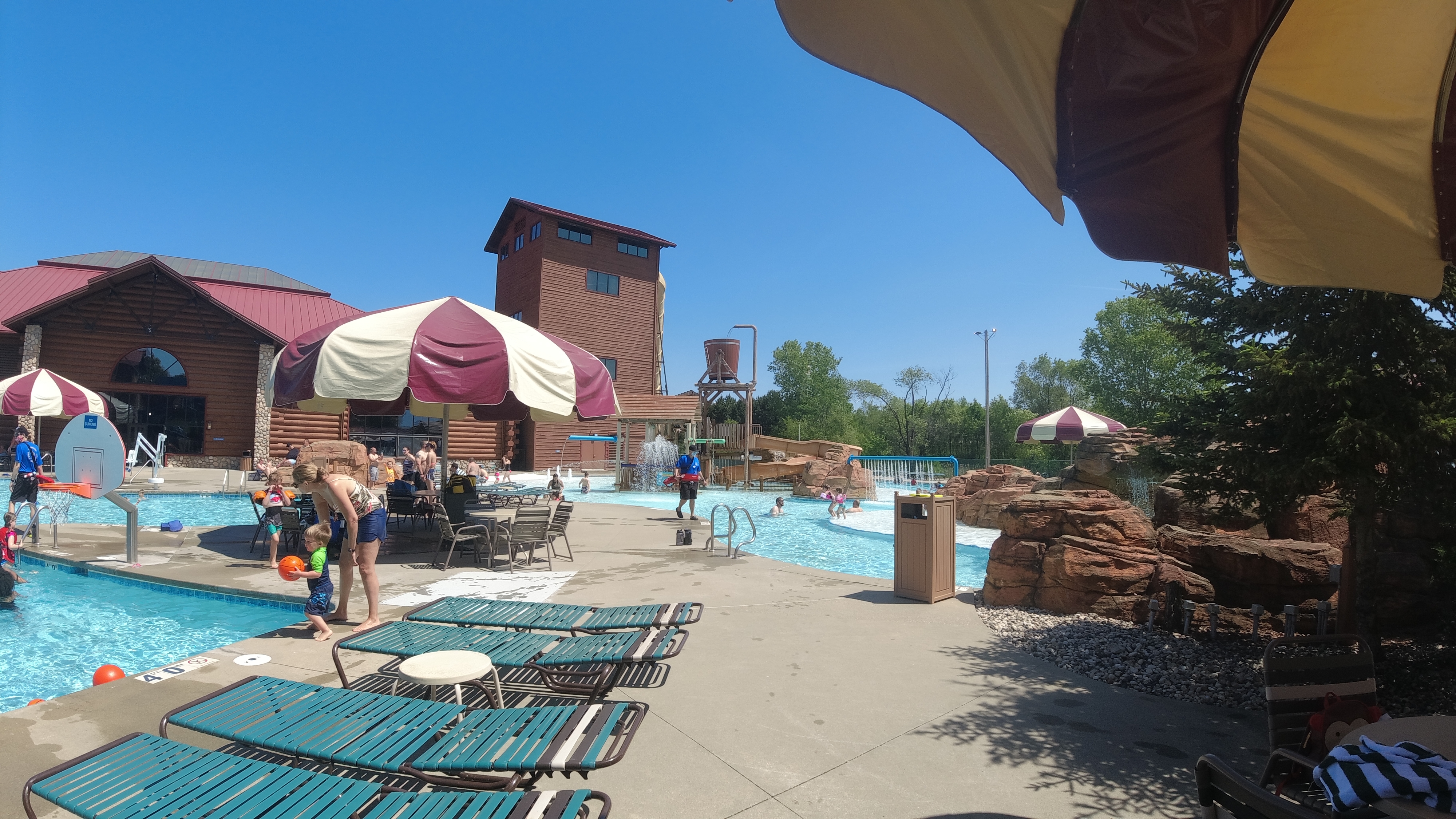 Outside water park at the Great Wolf Lodge at Wisconsin Dells
